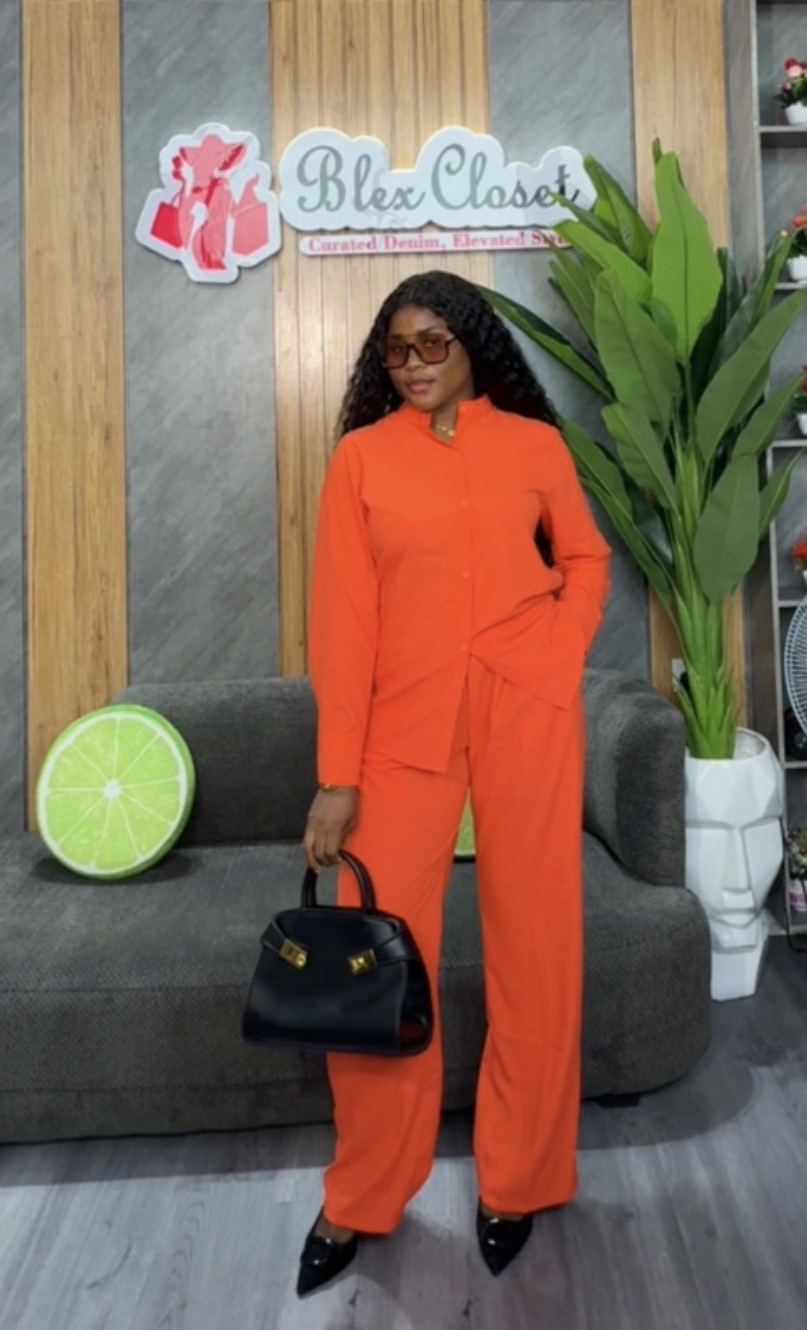 Orange color two piece