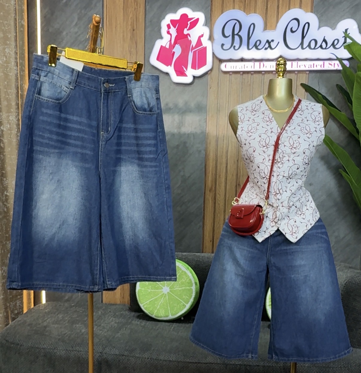 Light blue jort