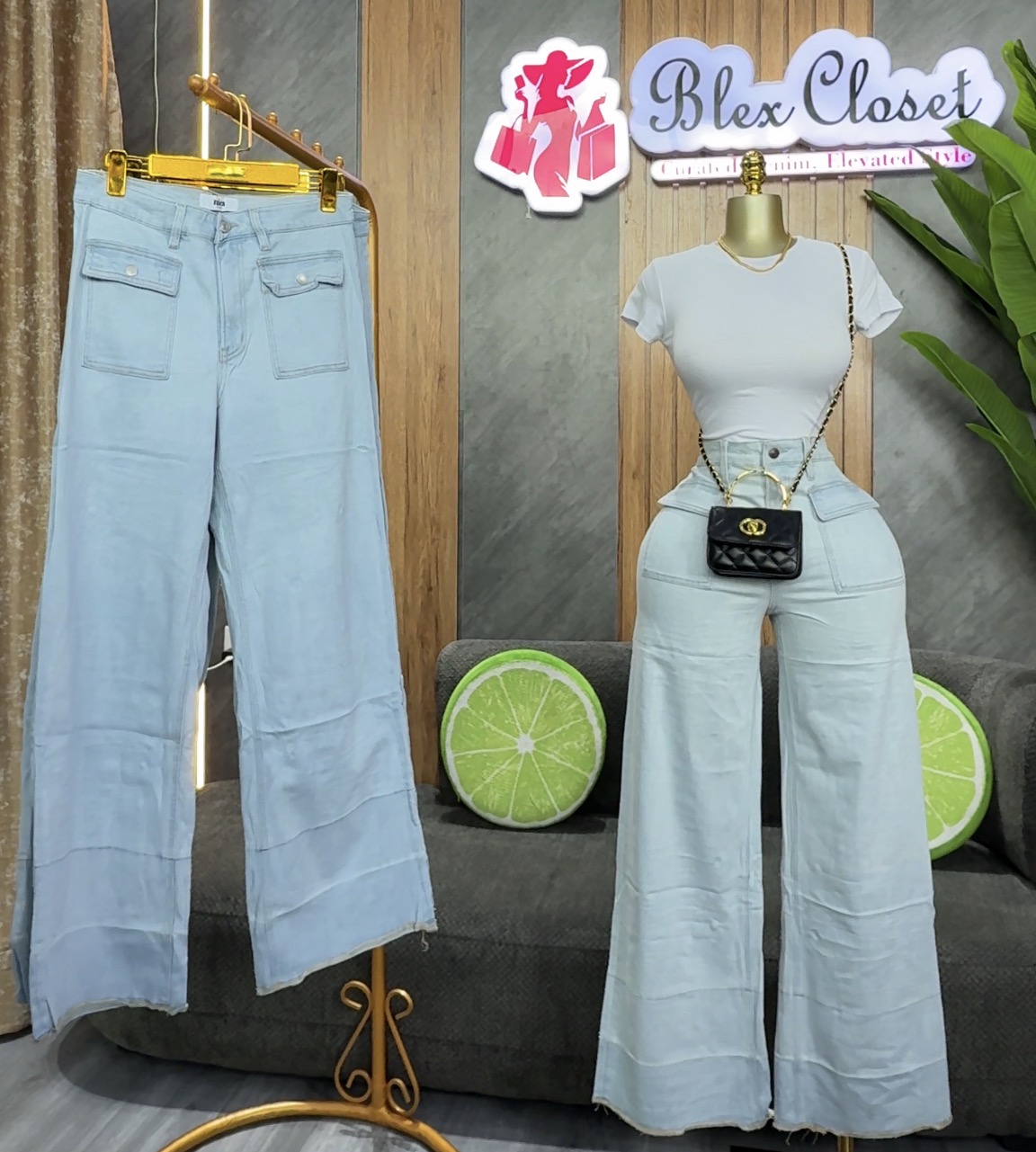 Stretchy stone washed jeans