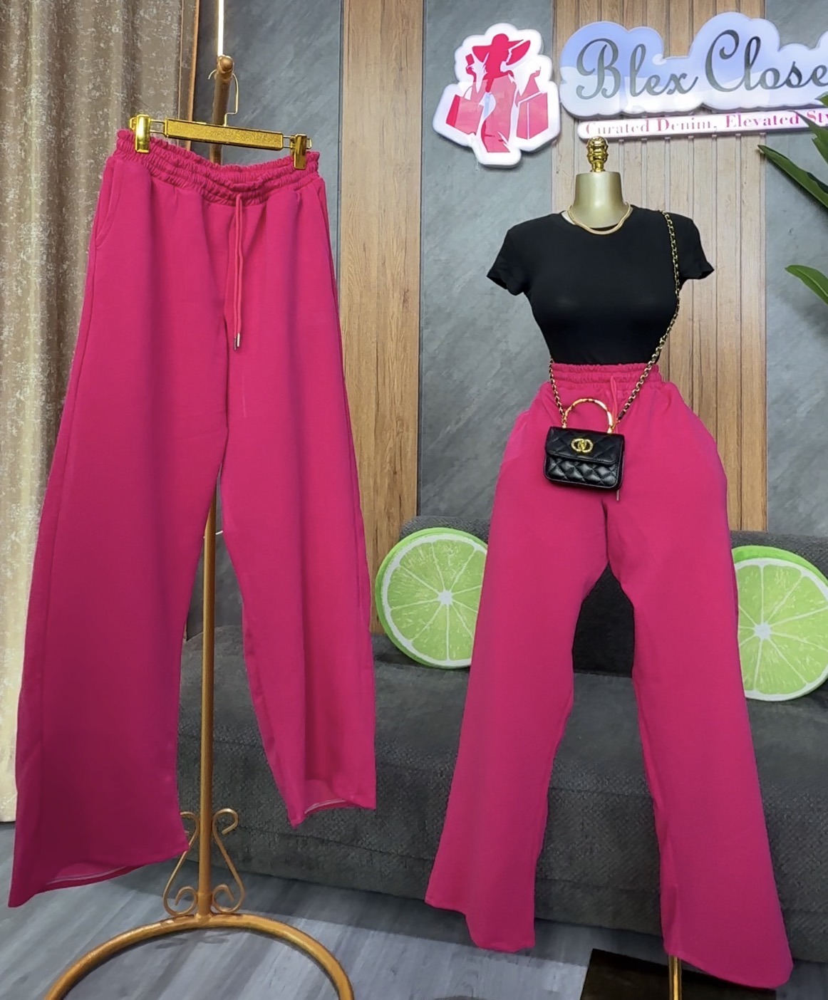 Fuchsia pink joggers