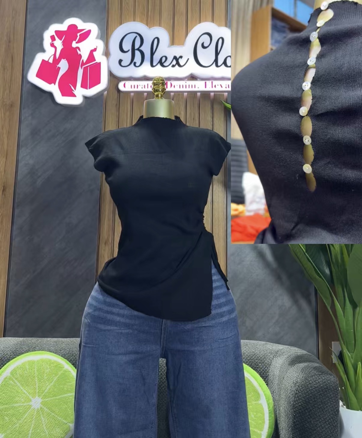 Stretchy knitted top