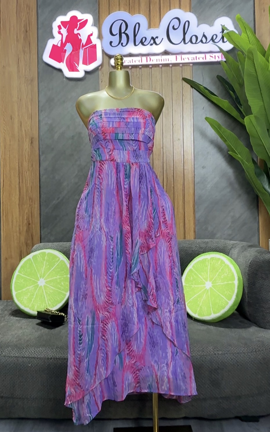 Non stretchy chiffon gown 